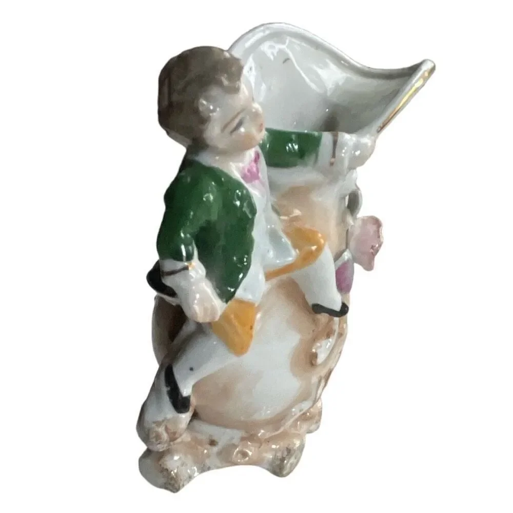 Vintage Bachelor Boy ornate flower vase. - Picture 2 of 6